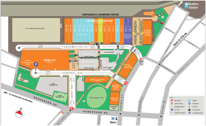 Map of Australian Technology Park